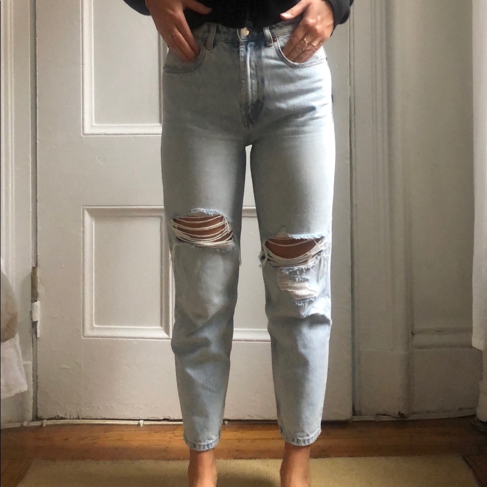 Zara Distressed Mom Jeans